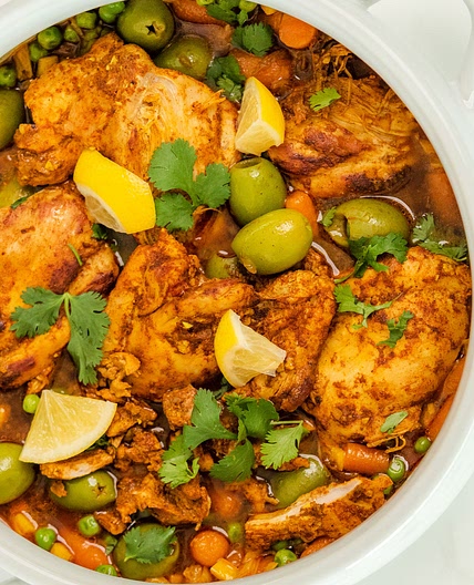 Moroccan Lemon Chicken Recipe Instant Pot or Slow Cooker