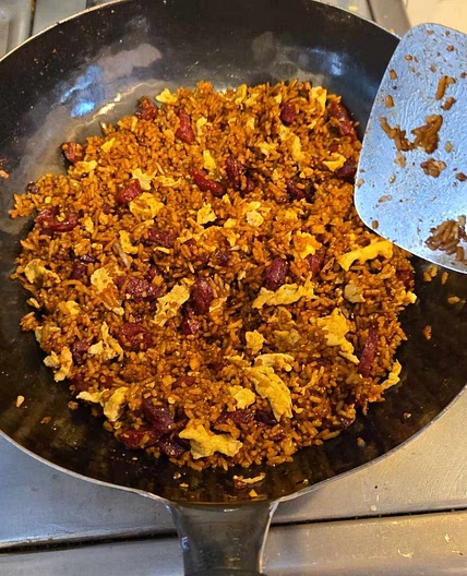 Chinese sausage fried rice