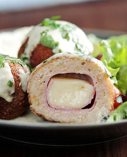 Chicken Cordon Bleu Meatballs