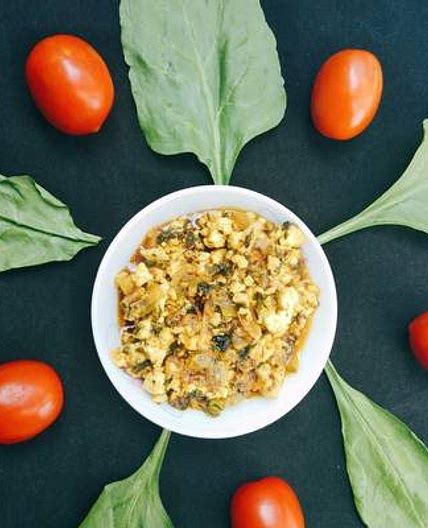 पनीर पालक भुर्जी (paneer palak bhurji recipe in Hindi)
