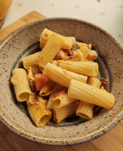 Baked Rigatoni, Ham, &Cheese