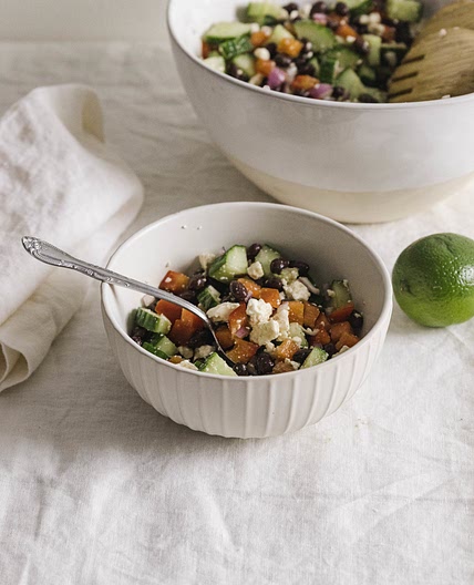 Black Bean Salad Recipe with Lime Vinaigrette