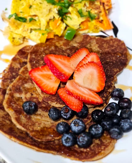 Chickpea Almond Pancakes - Yup, it's Vegan