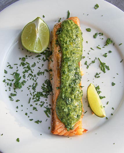 Salsa Verde with Salmon