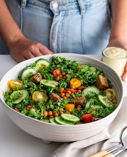 Vegan High Protein Caesar Salad