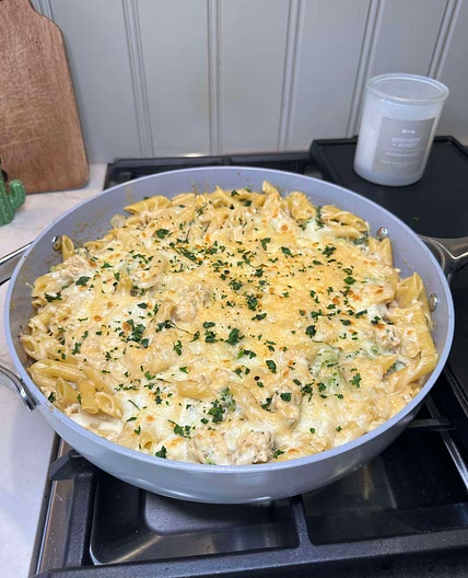 Ground Chicken Alfredo