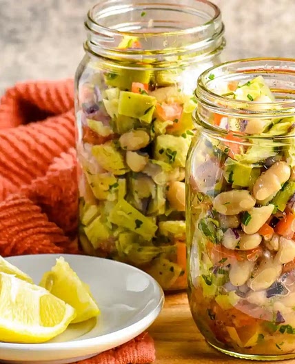 White Bean Salad Jar