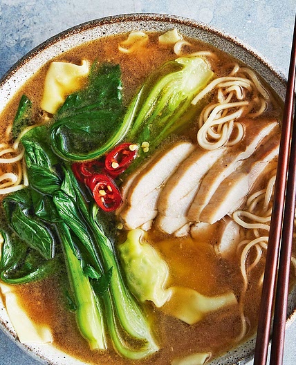 Express wonton noodle soup recipe