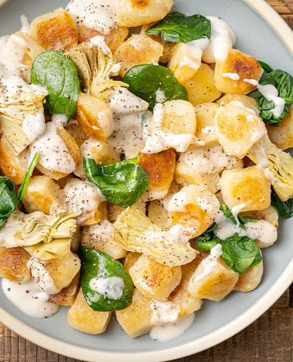 Spinach Artichoke Creamy Gnocchi 