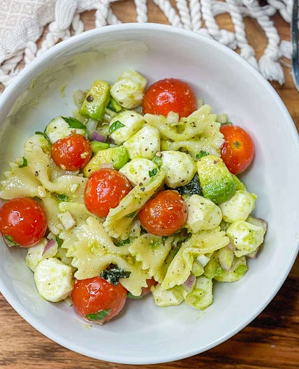 Avocado Caprese Pasta Salad