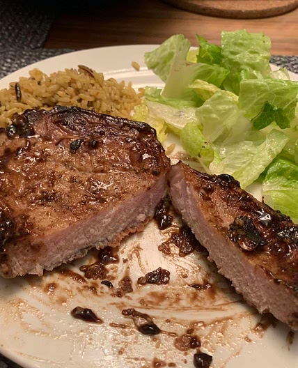 Glazed Honey Balsamic Pork Chops