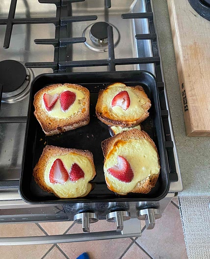 Viral TikTok Custard toast recipe 