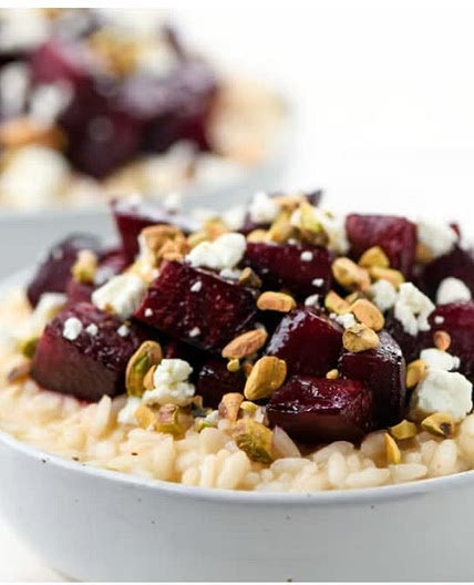 Roasted Beet and Goat Cheese Risotto