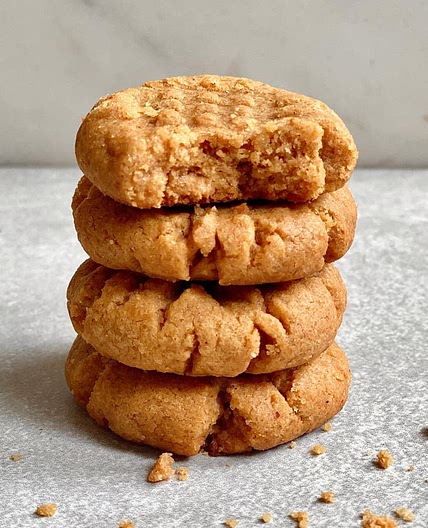 Chewy 3-Ingredient Peanut Butter Cookies