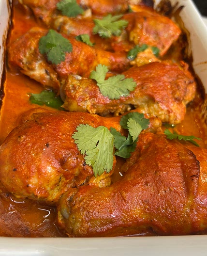 One Dish Baked Butter Chicken