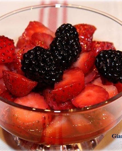 Strawberries with Wine