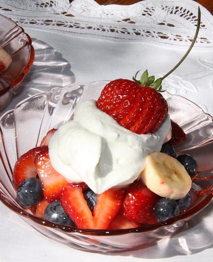 Fresh Fruits with Chantilly - A French tradition