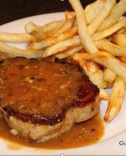 Pork Chops with Beer, Mustard Gravy Sauce