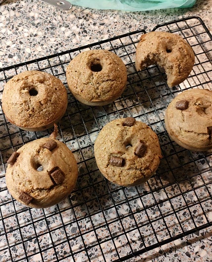 Banana bread baked donut
