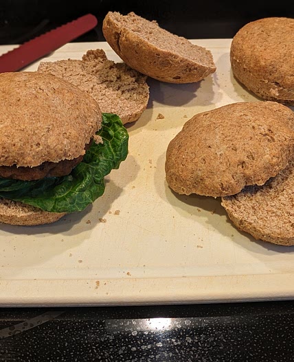 No Yeast Whole Wheat Burger Buns