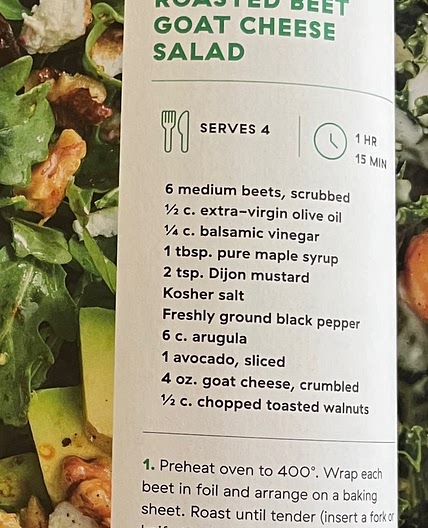 ROASTED BEET GOAT CHEESE SALAD