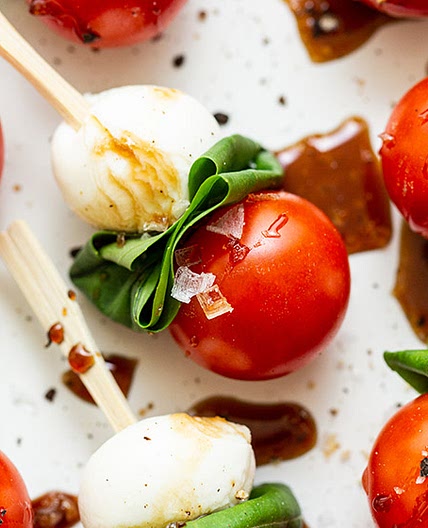 Caprese Skewers with Balsamic Drizzle