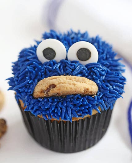 Cookie Monster Cupcakes