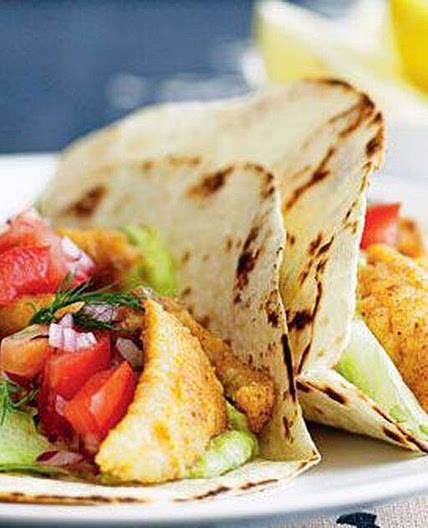 Fajitas au poisson épicé et guacamole