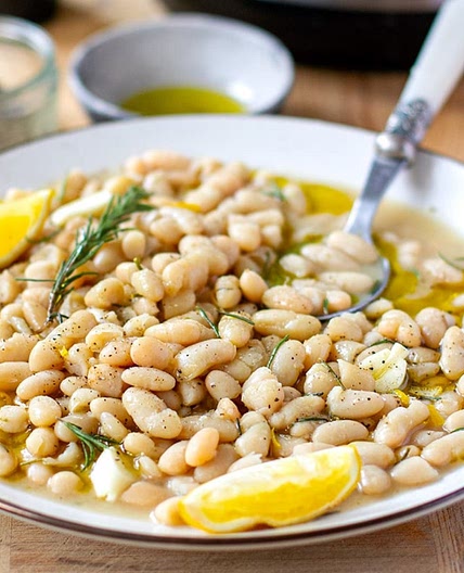 Instant Pot White Beans With Rosemary & Garlic