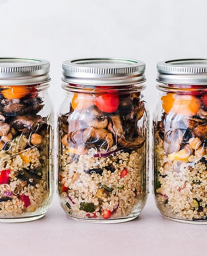 Healthy Quinoa Salad with Oil-Free Tahini Dressing
