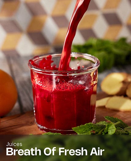 Refreshing Juice (Orange, Carrot, Beetroot, Mint)