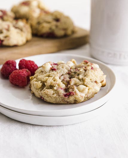 White Chocolate Chip and Raspberry Cookies