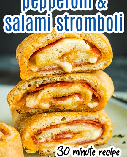 PEPPERONI AND SALAMI STROMBOLI RECIPE