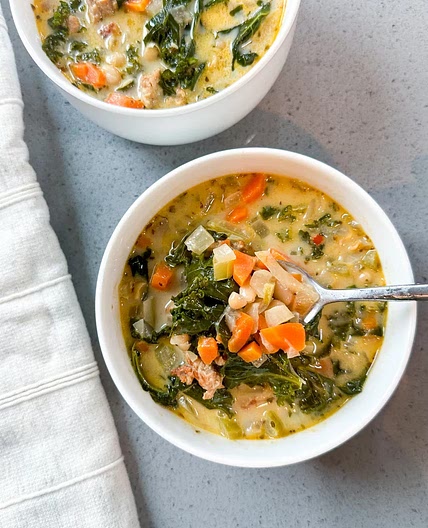 White Bean, Kale, & Sausage Soup