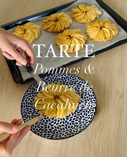 🍰 Tarte revisitée aux Pommes et Beurre de Cacahuète 🍎🥜