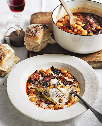 Slow-Cooked Mustard Maple Borlotti Beans