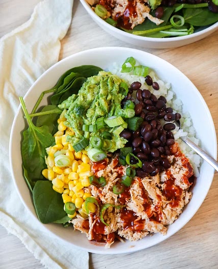 Cauliflower Rice Chicken Burrito Bowls