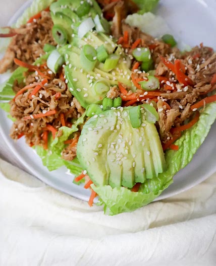 Shredded Chicken Lettuce Wraps