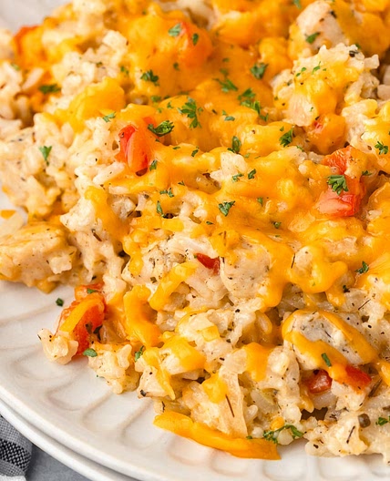 Cheesy Chicken & Rice Bake