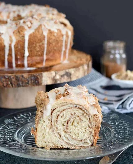 Sourdough Coffee Cake with Walnut Streusel