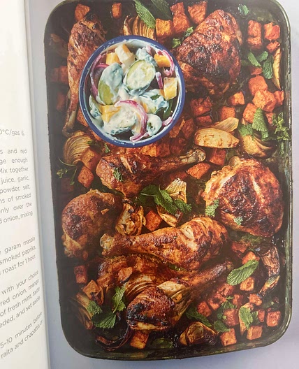 TANDOORI CHICKEN WITH ROASTED SWEET POTATO & MINT