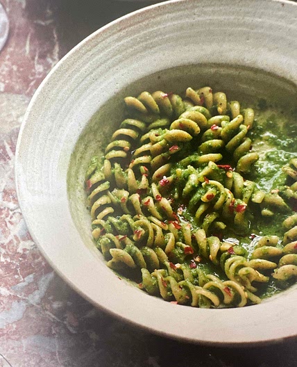 Linda’s Pea and Spinach Pasta