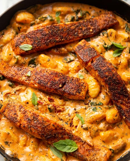 Salmon and Gnocchi (so delicious!)