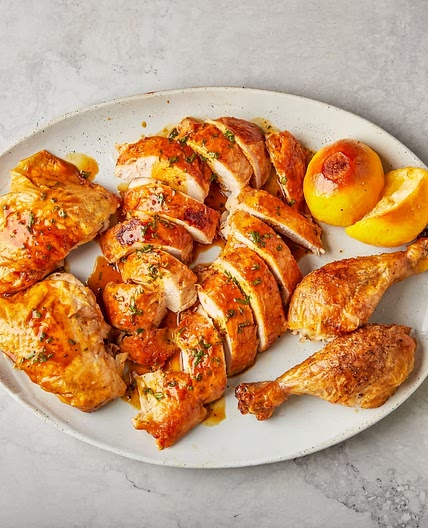 Butter-Lemon Roasted Chicken w/ Herb Jus