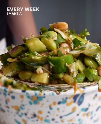 Miso Edamame Dense Bean Salad
