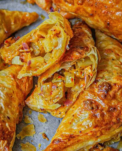 Potato Cheddar Puff Pastry Turnovers