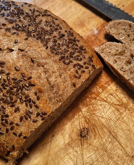 Easy lazy hands-off Whole-wheat sourdough