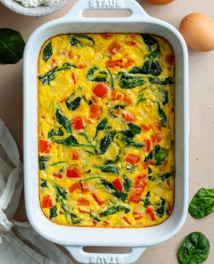 Oven-Baked Vegetable Cottage Cheese Frittata