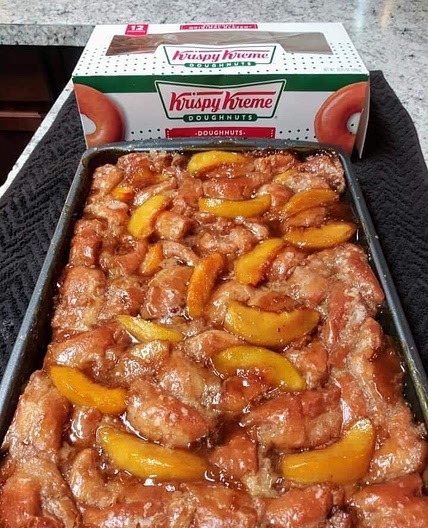 Krispy Kreme Peach Cobbler