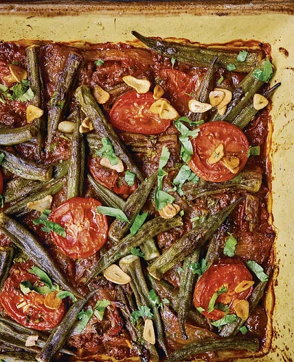 Lamb Bolognese with Okra